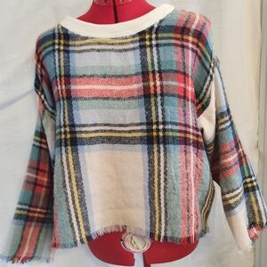 Plaid Multicolor Women's Sweater